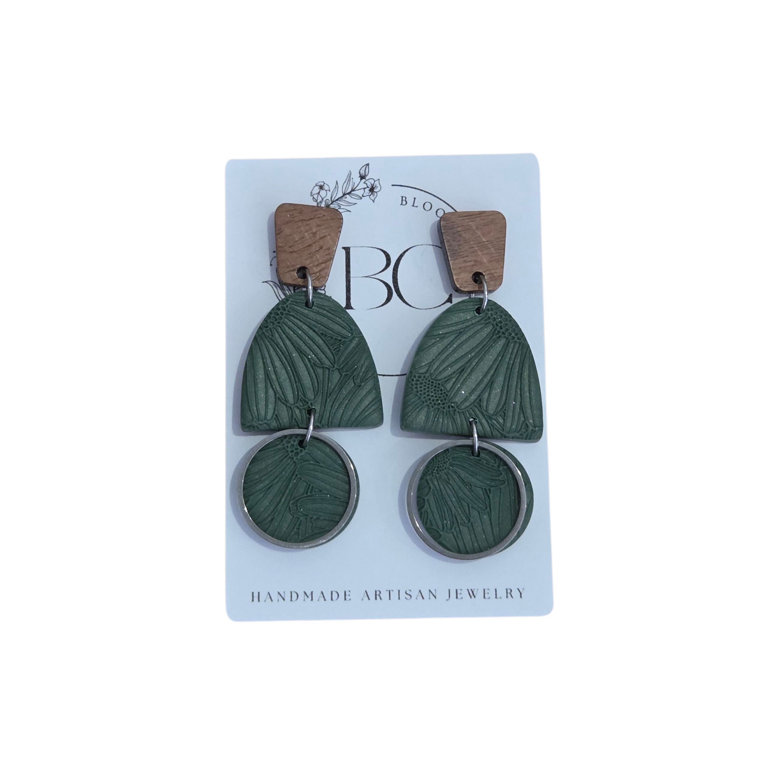 Groen Bloom Oorbelle