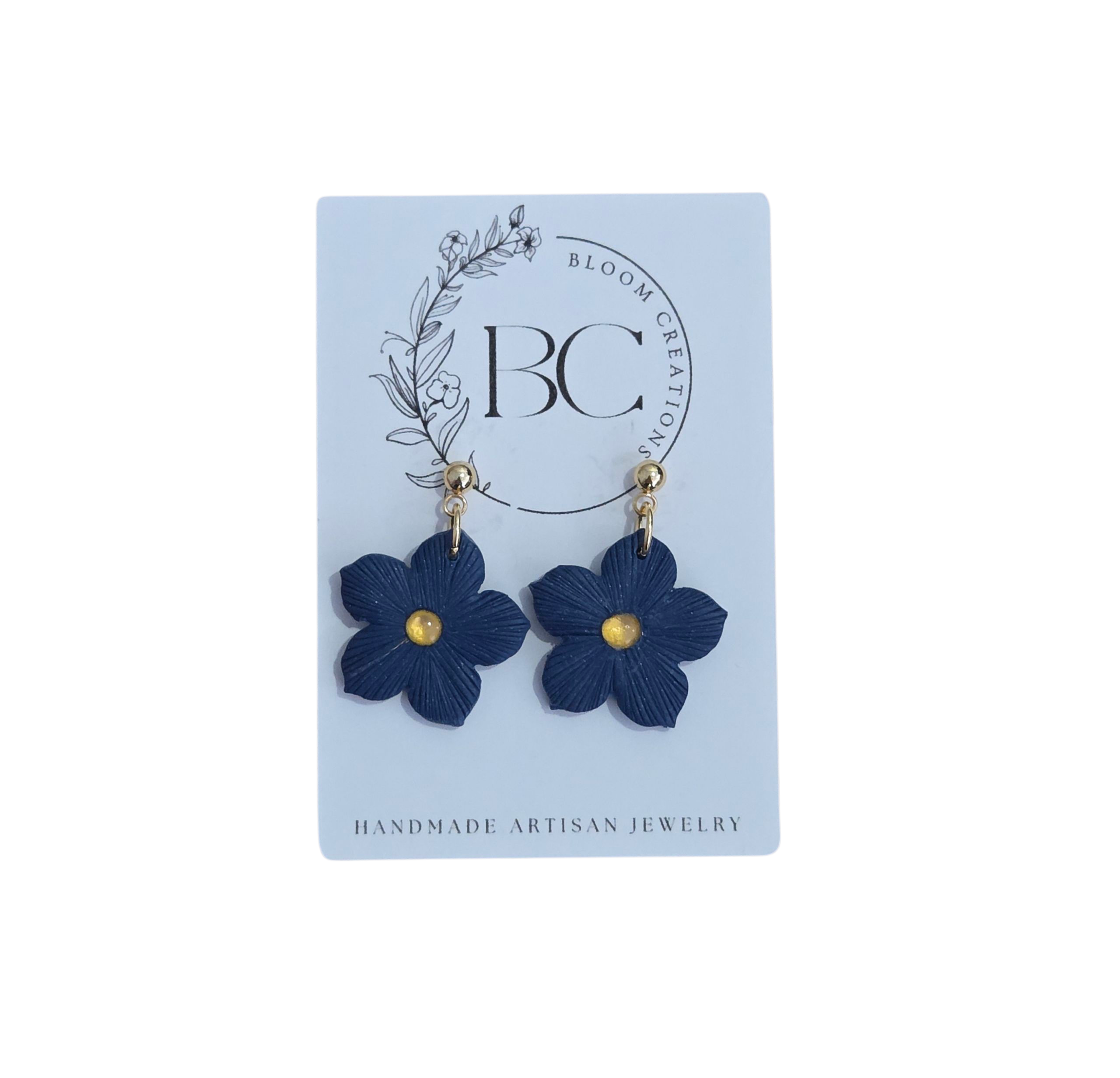 Navy Bloom Oorbelle