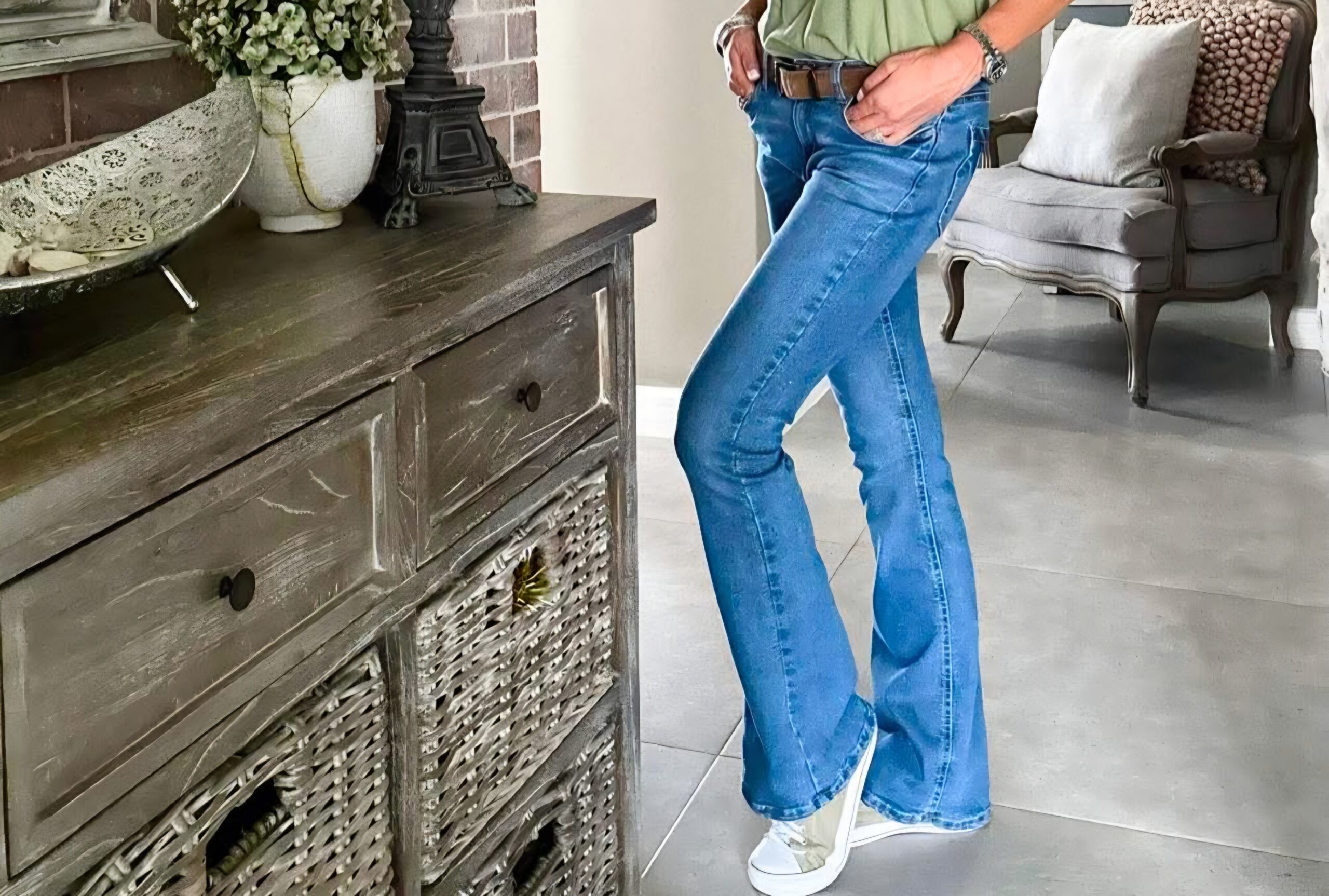 ligte blou bootleg denim 2de keer