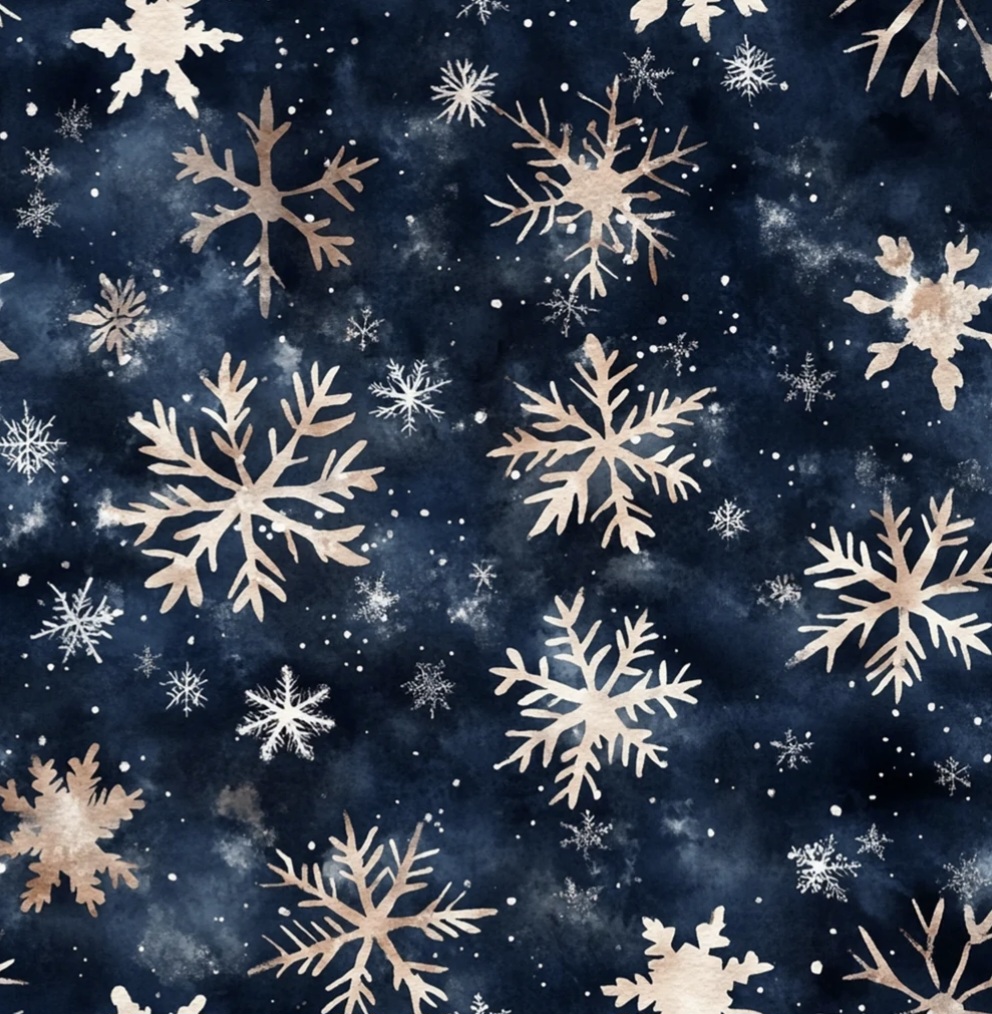 kersfees snowflake print