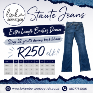 Staute Ekstra Lengte Bootleg Denim 32